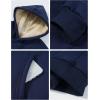 imageFlygo Womens Sherpa Fleece Lined Hoodie Winter Warm Thermal Heavyweight Plain Pullover Thicken Sweatshirt Tops with PocketsNavy