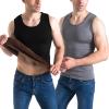 imageFlygo 2 Pack Thermal Tank Top Men Cotton Winter Warm Fleece Lined Underwear Sleeveless Vest UndershirtBlackdarkgrey
