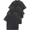 imageFlygo 3 Pack Men Oversized T Shirts Acid Washed Unisex Tee Loose Fit Short Sleeve Casual Streetwear Baggy Basic TopsBlackBlackBlack XL XLarge