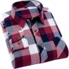 imageFlygo Mens Casual Collared Long Sleeve Plaid Button Down ShirtRed