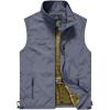 imageFlygo Mens Casual Lightweight Outdoor Travel Fishing Hunting Vest Jacket with Pockets02 Grey