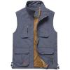 imageFlygo Mens Casual Lightweight Outdoor Travel Fishing Hunting Vest Jacket with PocketsGrey