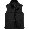 imageFlygo Mens Casual Lightweight Outdoor Work Safari Fishing Travel Photo Vest Multi PocketsBlack