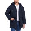 imageFlygo Mens Long Parka Winter Coats Hooded Puffer Jacket Heavy Warm WaterResistant Outerwear Cold WeatherNavy