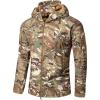 imageFlygo Mens Outdoor Military Hooded Tactical Fleece Softshell Jacket CoatCp