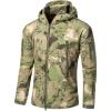 imageFlygo Mens Outdoor Military Hooded Tactical Fleece Softshell Jacket CoatGreen