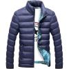 imageFlygo Mens Ultra Loft Quilted Puffer Jacket Warm Cotton Down Padded Coat OutwearNavy Blue