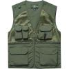 imageFlygo Mens Utility Cargo Fishing Vest Summer Outdoor Lightweight Work Photo Vest with Pockets04 Army Green