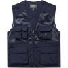 imageFlygo Mens Utility Cargo Fishing Vest Summer Outdoor Lightweight Work Photo Vest with Pockets04 Navy Blue