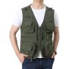 imageFlygo Mens Utility Cargo Vest Outdoor Fishing Safari Travel Work Photo Vest with Pockets02 Army Green