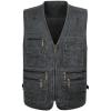 imageFlygo Mens Vest Plus Size 16 Pockets Leisure Outdoor Lightweight Fishing Photo Journalist VestGrey