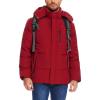 imageFlygo Puffer Jacket Men Down Jackets Winter Coats Waterproof Thicken Insulated Hooded Quilted Parka Snow JacketRedXL