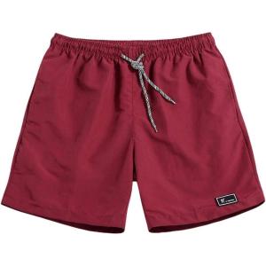 imageFlygo Mens Lightweight Quick Dry Sports Shorts for Active Hiking WorkoutWind Red