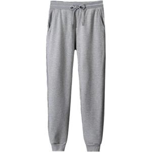 imageFlygo Mens Workout Running Active Joggers Pants Casual Cotton ClosedBottom SweatpantsLight Grey