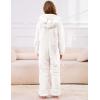imageFlygo Girls Fleece Jumpsuits Fuzzy Hooded Rompers Kids Zip up Onesie Romper Costume Warm Winter Clothes 714 YearsBeige