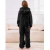imageFlygo Girls Fleece Jumpsuits Fuzzy Hooded Rompers Kids Zip up Onesie Romper Costume Warm Winter Clothes 714 YearsBlack