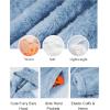imageFlygo Girls Fleece Jumpsuits Fuzzy Hooded Rompers Kids Zip up Onesie Romper Costume Warm Winter Clothes 714 YearsBlue