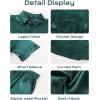 imageFlygo Pajamas for Women Silk Satin Soft Sleepwear Short Sleeve Pajama Sets Button Down Pjs Lounge Set Summer 2 PieceGreen