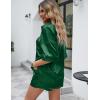 imageFlygo Pajamas for Women Silk Satin Soft Sleepwear Short Sleeve Pajama Sets Button Down Pjs Lounge Set Summer 2 PieceGreen
