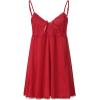 imageFlygo Womens Chemise Lingerie Sexy VNeck Lace Nightgown Babydoll Sleepwear DressRed