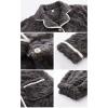 imageFlygo Womens Fluffy Pajama Sets Fleece Warm Lapel Top and Pant Sleepwear LoungewearGrey