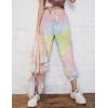imageFlygo Womens Tie Dye Pants Casual Elastic Waist Drawstring Lounge Pajamas Sweatpants with PocketsPink  Yellow