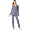 imageFlygo Womens Soft Long Sleeve Pajama PJ Set SleepwearGrey