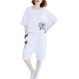 imageFlygo Womens Pajama Sets Outfits Casual Short Sleeve Summer Shorts Pjs Set Sleepwear TracksuitWhite