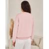 imageFlygo Womens Fleece Sherpa Lined Sweatshirt Crewneck Thermal Pullover Long Sleeve Winter Warm Thick Heavyweight TopsPink