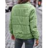 imageFlygo Corduroy Puffer Jacket Women Quilted Jackets Lightweight Baggy Zip Spring Fall Jackets Coats 2024Beangreen