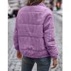 imageFlygo Corduroy Puffer Jacket Women Quilted Jackets Lightweight Baggy Zip Spring Fall Jackets Coats 2024Purple