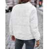imageFlygo Corduroy Puffer Jacket Women Quilted Jackets Lightweight Baggy Zip Spring Fall Jackets Coats 2024White