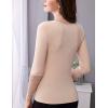 imageFlygo Thermal Underwear Tops for Women Fleece Lined Lace Thermal Shirts VNeck02 Nude