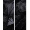 imageFlygo Women Faux Fur Coat Fluffy Long Sleeve Open Front Cropped Furry Jacket Shaggy 2025 Warm Winter Outwear with PocketsBlack