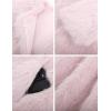 imageFlygo Women Faux Fur Coat Fluffy Long Sleeve Open Front Cropped Furry Jacket Shaggy 2025 Warm Winter Outwear with PocketsPink