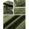 imageFlygo Women Wool Blend Hooded Cape Fall Winter Cloak with Hood Windproof Poncho Maxi CoatArmy Green