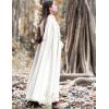 imageFlygo Women Wool Blend Hooded Cape Fall Winter Cloak with Hood Windproof Poncho Maxi CoatBeige