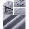 imageFlygo Women Wool Blend Hooded Cape Fall Winter Cloak with Hood Windproof Poncho Maxi CoatGrey