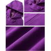 imageFlygo Women Wool Blend Hooded Cape Fall Winter Cloak with Hood Windproof Poncho Maxi CoatPurple