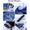 imageFlygo Womens Cropped Varsity Jacket Baseball Jacket Colorblock Letter Print Y2k Button Down Bomber UniformBlue