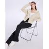 imageFlygo Womens Cropped Zip Up Hoodie Long Sleeve Drop Shoulder Sweatshirts Casual Ribbed Hem Workout Top Jacket with PocketsBeige