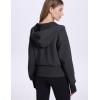 imageFlygo Womens Cropped Zip Up Hoodie Long Sleeve Drop Shoulder Sweatshirts Casual Ribbed Hem Workout Top Jacket with PocketsDark Grey