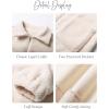 imageFlygo Womens Cropped Zip Up Lapel Shaggy Teddy Fleece Jacket Faux Fur CoatBeige