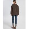 imageFlygo Womens Fleece Jacket Casual Lightweight Sherpa Jacket Fuzzy Faux Fur Coat Oversized Shearling JacketsBrownS