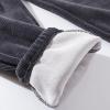 imageFlygo Womens Fleece Lined Sweatpants Corduroy Cinch Bottom Joggers Winter PantsDarkgrey