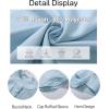 imageFlygo Womens Flutter Sleeve V Neck Tank Tops Button Down Casual Frilled Ruffle Solid Pleated Summer Blouse ShirtsLight Blue
