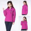 imageFlygo Womens Outdoor 3 In 1 Windproof Waterproof JacketPurple