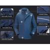 imageFlygo Womens Outdoor 3 In 1 Windproof Waterproof JacketWine Red