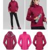 imageFlygo Womens Outdoor 3 In 1 Windproof Waterproof JacketWine Red