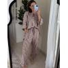 imageFlygo Womens Plaid Pajamas Sets 2 Piece Cotton Pj Set Puff Sleeve Ruffle Babydoll Shirt Gingham Pants Lounge SetsCoffee